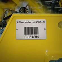Metalphoto Bar Code Label with Teflon for Work In Process Applications