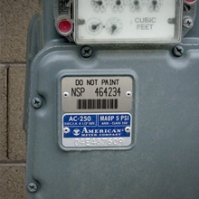Bar Code Meter Badge with Teflon for Utility Applications