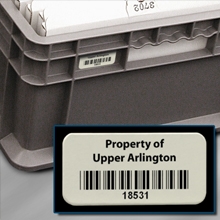 Metal Bar Code Labels for Returnable Containers, Totes and Trays