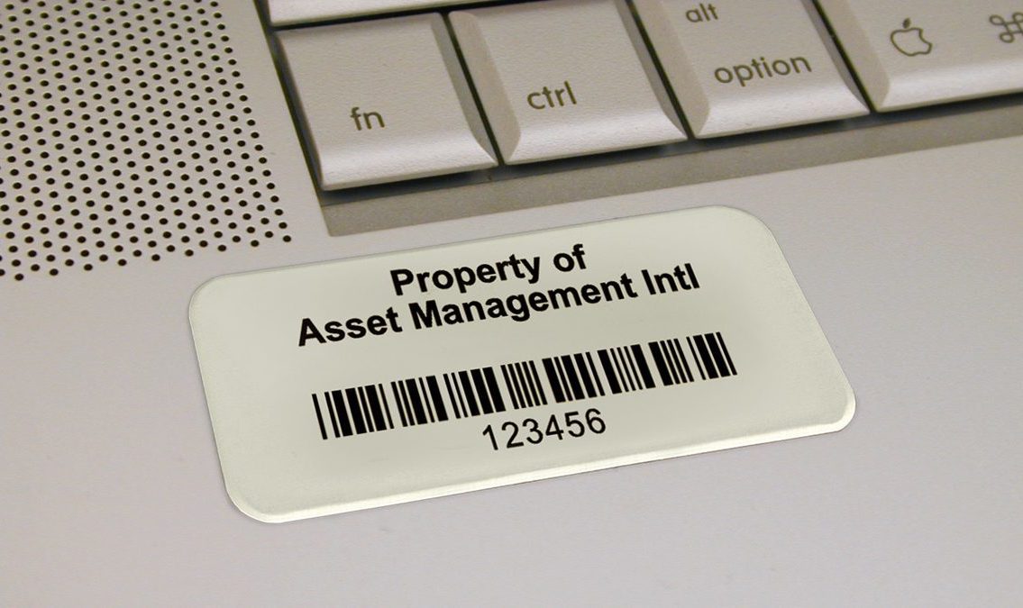 Design 4 Heavy Duty Standard Size Asset ID Labels Choice of Colours 