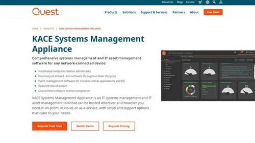 KACE Systems Management website