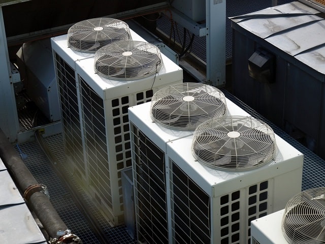 Commercial HVAC units on a rooftop