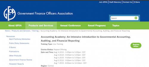 Accounting Academy An Intensive Introduction to Governmental Accounting, Auditing, and Financial Reporting