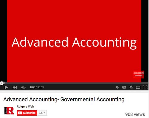 Advanced Accounting - Governmental Accounting