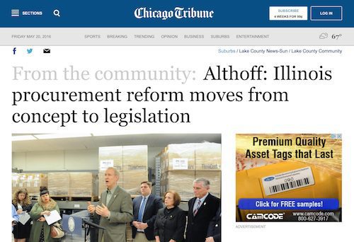 Althoff Illinois Procurement Reform Moves from Concept to Legislation