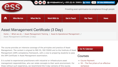 Asset Management Certificate 3 Day