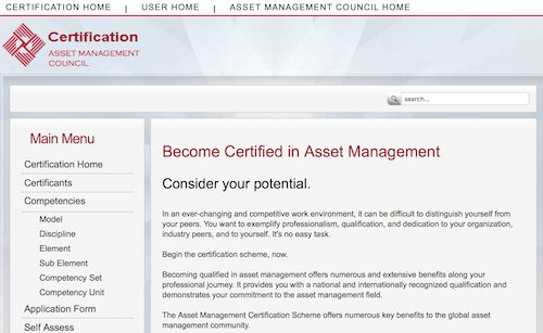 Asset Management Council Certification