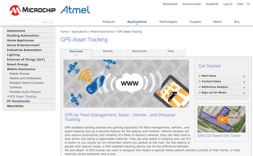 Atmel GPS Asset Tracking Devices