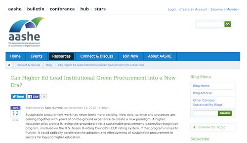 Can Higher Ed Lead Institutional Green Procurement into a New Era