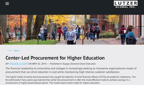CenterLed Procurement for Higher Education