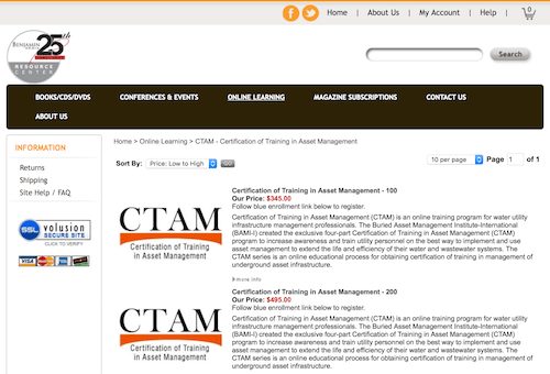 Certification of Training in Asset Manaement CTAM