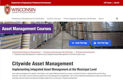 Citywide Asset Management Implementing Integrated Assset Management at the Municipal Level