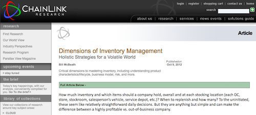 Dimensions of Inventory Management Holistic Strategies for a Volatile World