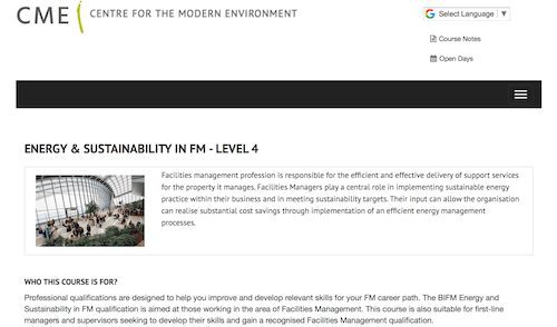 Energy & Sustainability in FM - Level 4