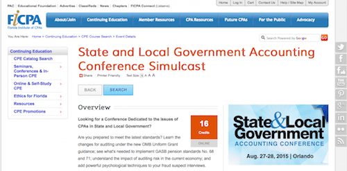 FICPA State and Local Government Accounting Conference Simulcast