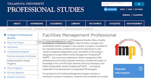 Facility Management Professional Program