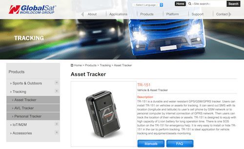 GlobalSat TR-151 Vehicle & Asset Tracker