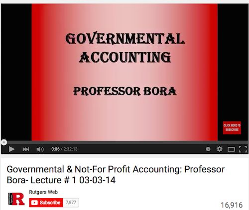 Governmental & Not-For-Profit Accounting Professor Bora - Lecture #1