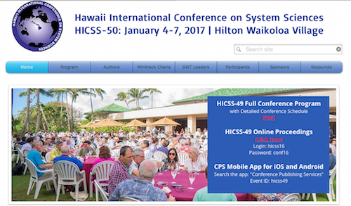 Hawaii International Conference on System Sciences