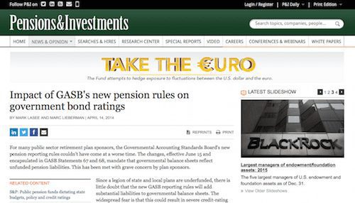Impact of GASB's New Pension Rules on Government Bond Ratings