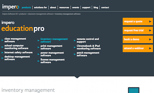 Impero Education Pro Inventory Management Software