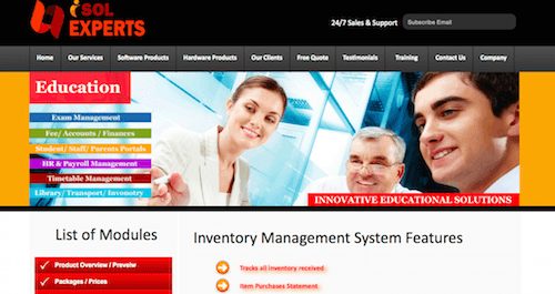 Innovative Solution Experts Educational Software Products - Inventory Management System