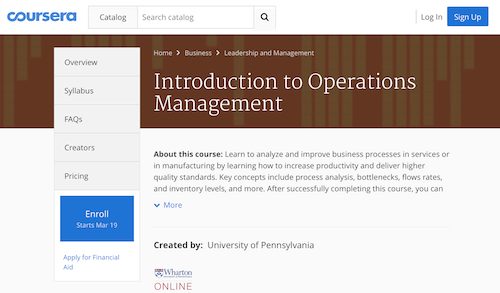 Introduction to Operations Management