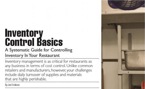 Inventory Control Basics A Systematic Guide for Controlling Inventory In Your Restaurant
