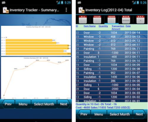 Inventory Tracker from Frank Android Software