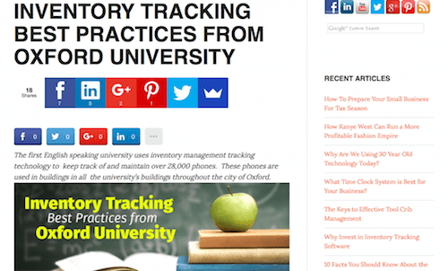 Inventory Tracking Best Practices from Oxford University