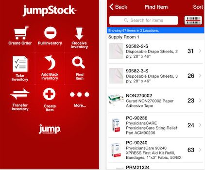 JumpStock app for tracking inventory