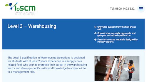 Level 3 Qualification in Warehousing Operations
