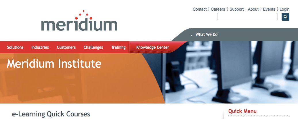 Meridium e-Learning Quick Courses