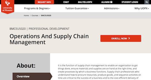 Operations and Supply Chain Management Course