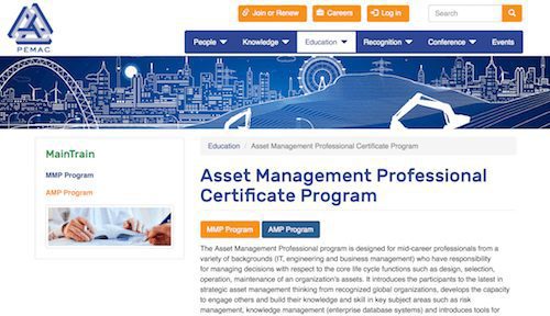 PEMAC Certified Asset Management Professional Certification Program
