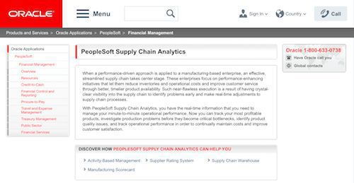 PeopleSoft Supply Chain Analytics