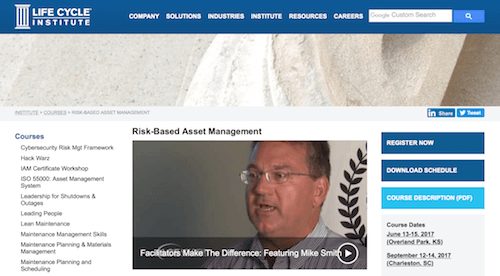 RiskBased Asset Management Course
