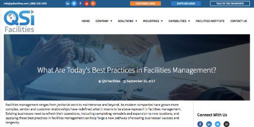 What Are Today's Best Practices in Facilities Management?