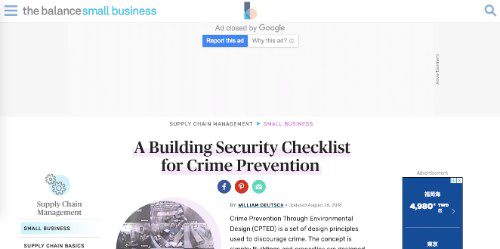 A Building Security Checklist for Crime Prevention