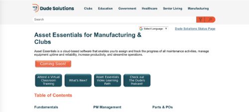 Asset Essentials for Manufacturing and Clubs