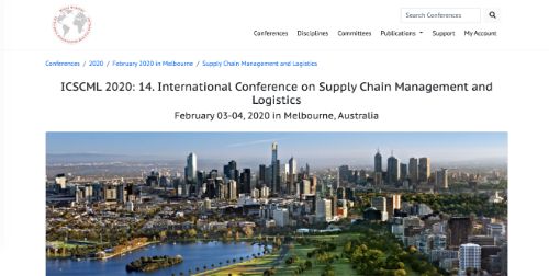 International Conference on Supply Chain Management and Logistics (ICSCML)
