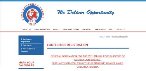 65th Annual Food Shippers of America Conference