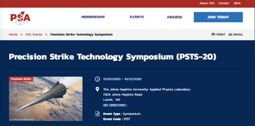 Precision Strike Technology Symposium 