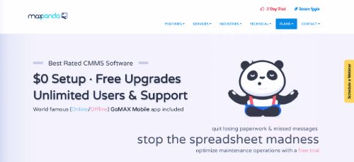 MaxPanda CMMS software platform