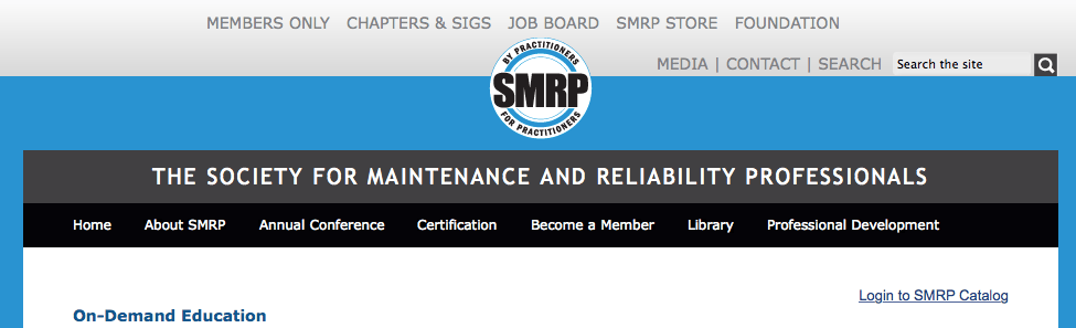 Society for Maintenance and Reliability Professionals On-Demand Education