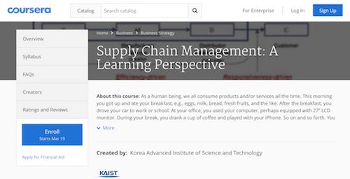 Supply Chain Management A Learning Perspective