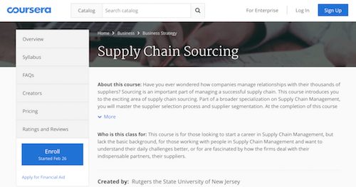 Supply Chain Sourcing