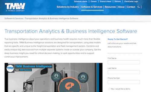 TMW Systems Transportation Analytics Software