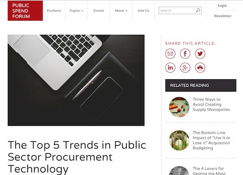 The Top 5 Trends in Public Sector Procurement Technology
