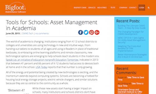 Tools for Schools Asset Management in Academia